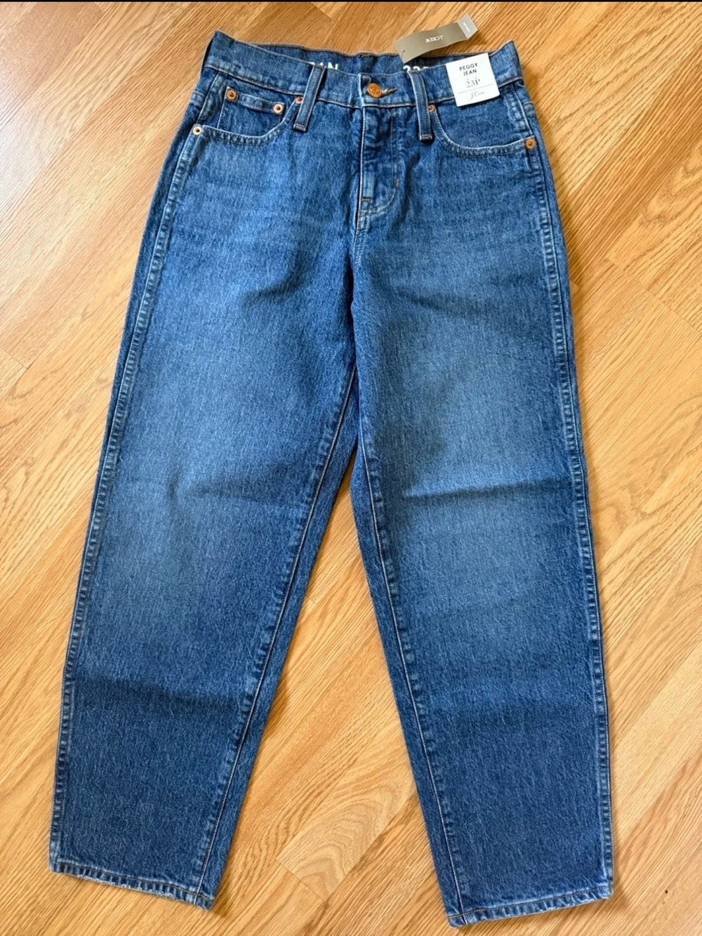 J. Crew High-Rise Peggy Tapered Jean in Authentic Blue Wash - Size 23P